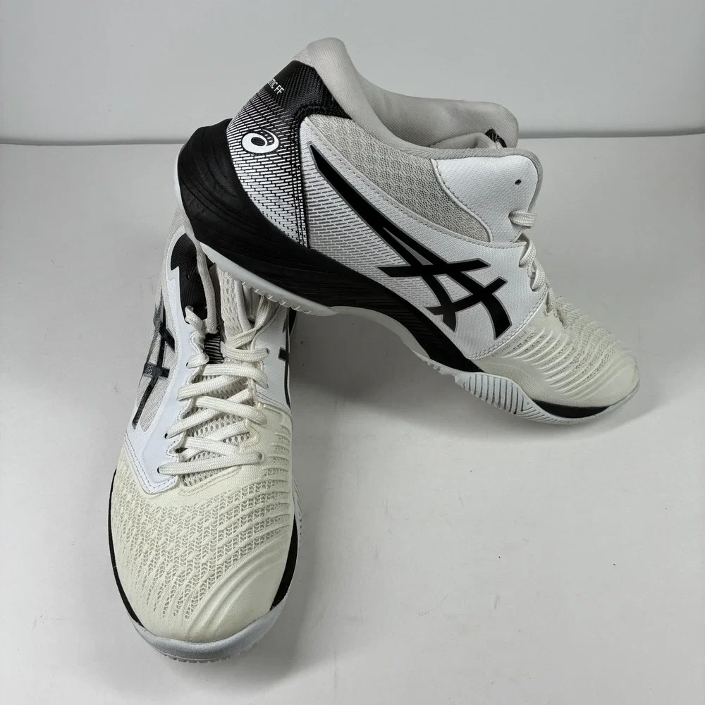 ASICS Netburner Ballistic FF MT 3 Mens 10.5 White/Black Volleyball Shoe 1051A074